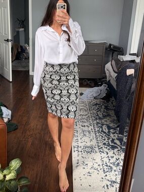 Black and Silver Skirt